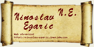Ninoslav Egarić vizit kartica